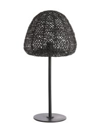 rustieke-zwarte-tafellamp-gevlochten-lampenkap-light-and-living-finou