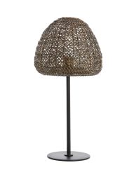 rustieke-zwarte-tafellamp-gouden-vlechtwerk-light-and-living-finou