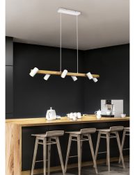 Gray kitchen corner with bar
