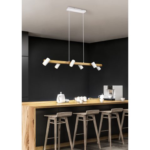 Gray kitchen corner with bar