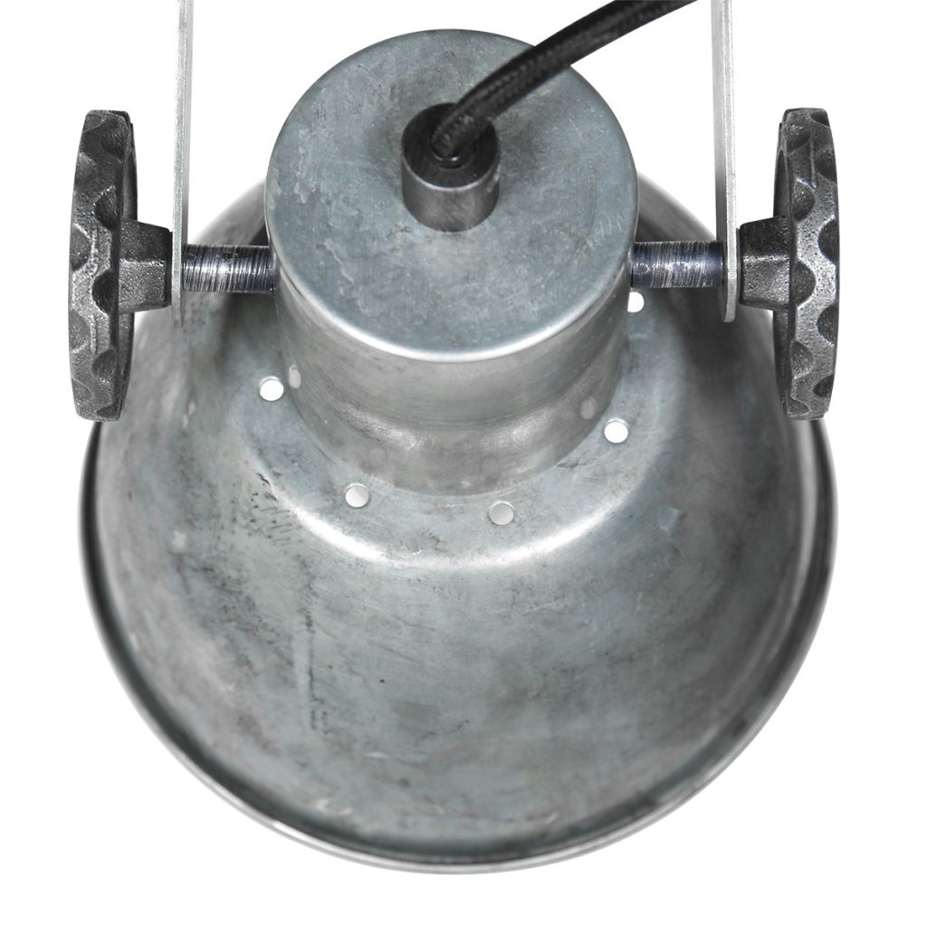 Industriële plafondspot zilverkleurig enkel Mexlite Gearmetal - Afbeelding 6