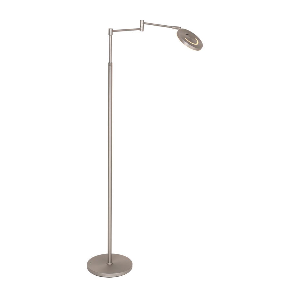 Moderne zwarte accu vloerlamp zwenkarm Steinhauer Soleil - Afbeelding 15