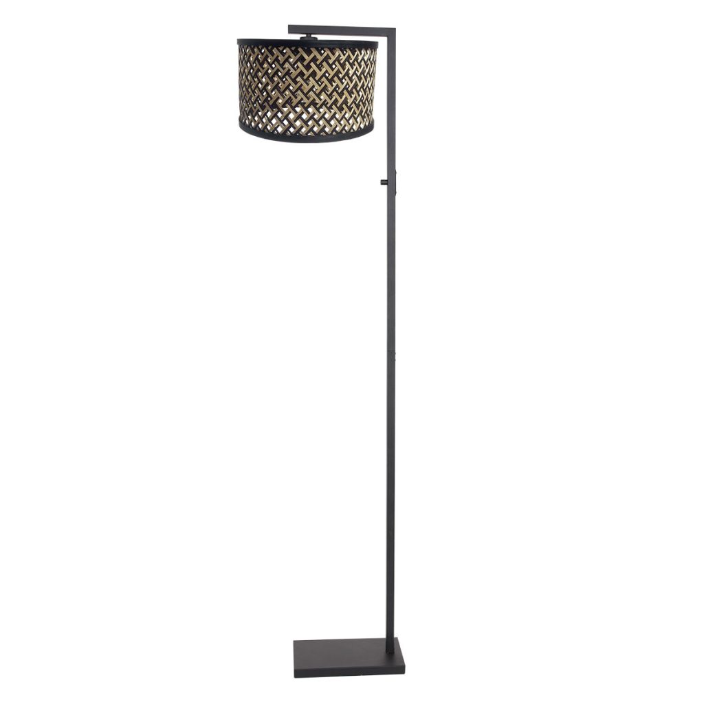 Staand Vloerlamp Zwart met Patroonkap Steinhauer Stang - Afbeelding 2