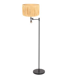 staande-vloerlamp-met-ronde-kap-zwart-vloerlamp-steinhauer-stang-naturel-en-zwart-3718zw-1