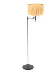 staande-vloerlamp-met-ronde-kap-zwart-vloerlamp-steinhauer-stang-naturel-en-zwart-3718zw