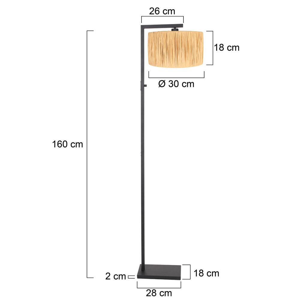 Strakke zwarte staande lamp Steinhauer Stang - Afbeelding 6