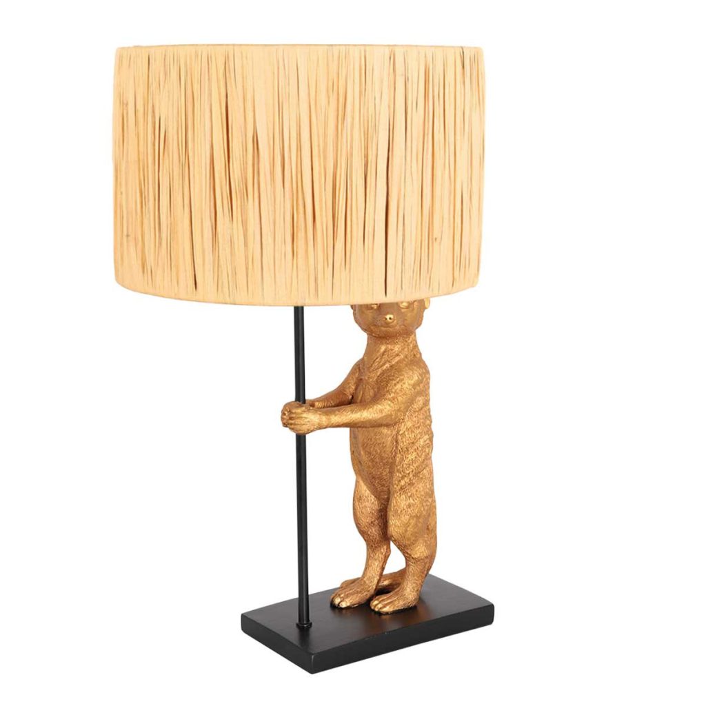 tafellap-met-beer-en-rotan-lampenkap-tafellamp-anne-light-&-home-animaux-naturel-en-zwart-3712zw