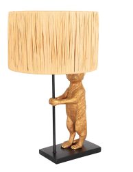 tafellap-met-beer-en-rotan-lampenkap-tafellamp-anne-light-&-home-animaux-naturel-en-zwart-3712zw