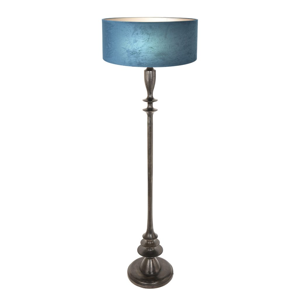 vintage-blauwe-vloerlamp-zwarte-voet-vloerlamp-steinhauer-bois-antiekzwart-en-blauw-3781zw-1