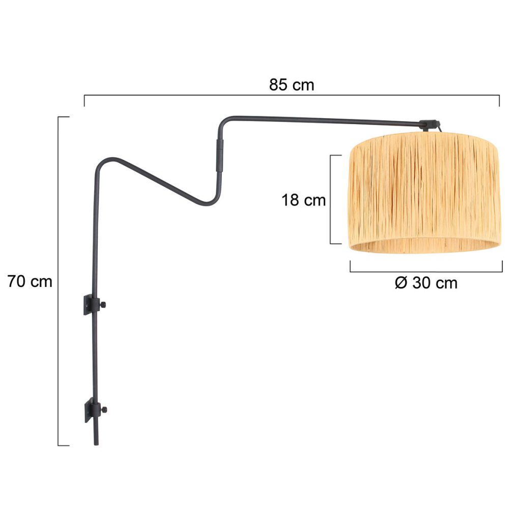 annelighting-wandlamp-linstrom-zwart-grasmetaal-schemerlamp-e27-3721zw-1