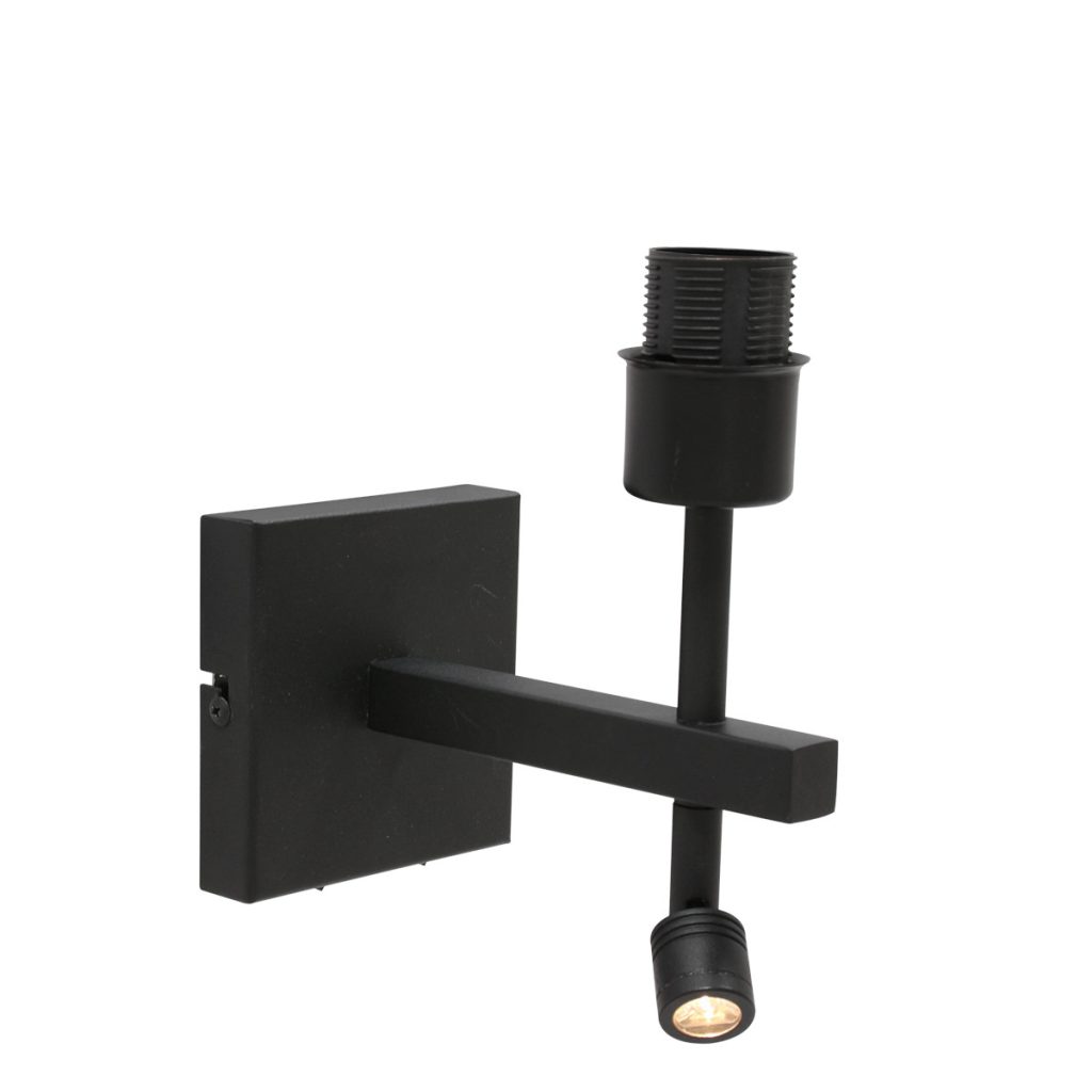 wandlamp-zwart-met-patroon-en-leeslamp-wandlamp-steinhauer-stang-naturel-en-zwart-3701zw-1