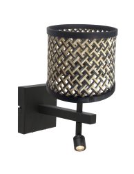 wandlamp-zwart-met-patroon-en-leeslamp-wandlamp-steinhauer-stang-naturel-en-zwart-3701zw