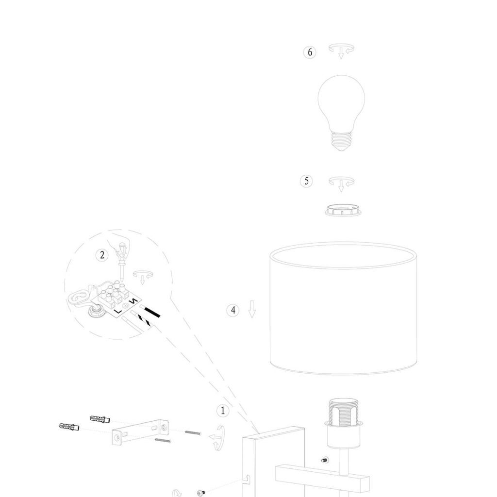 Wandlamp Zwart met Patroon en leeslamp Steinhauer Stang - Afbeelding 7