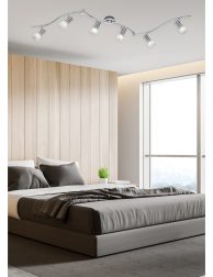 Wooden bedroom corner with bookcase