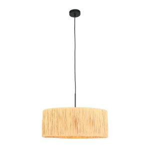 zwarte-hanglamp-met-ronde-houtkleurige-kap-hanglamp-steinhauer-sparkled-light-naturel-en-zwart-3754zw-1