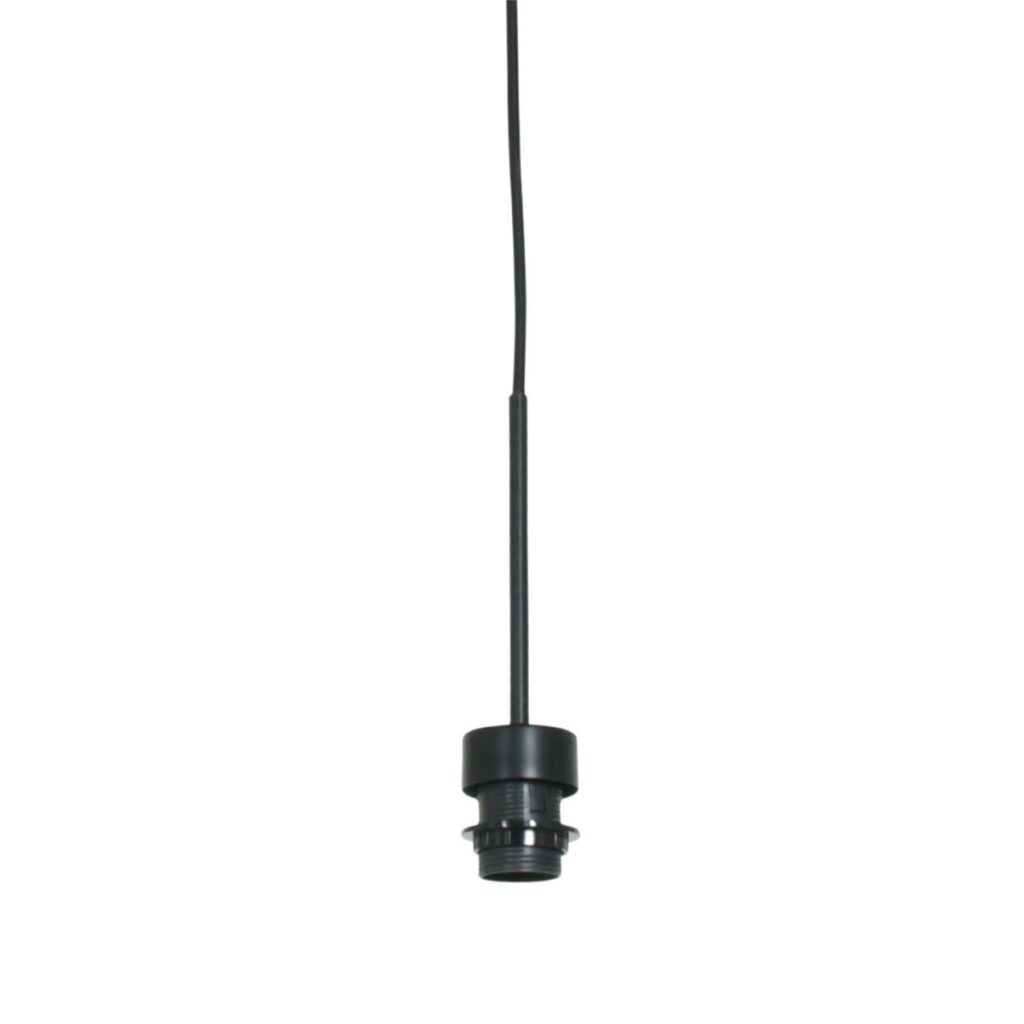 Zwarte hanglamp met ronde houtkleurige kap Steinhauer Sparkled light - Afbeelding 13