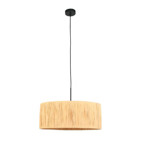 zwarte-hanglamp-met-ronde-houtkleurige-kap-hanglamp-steinhauer-sparkled-light-naturel-en-zwart-3754zw