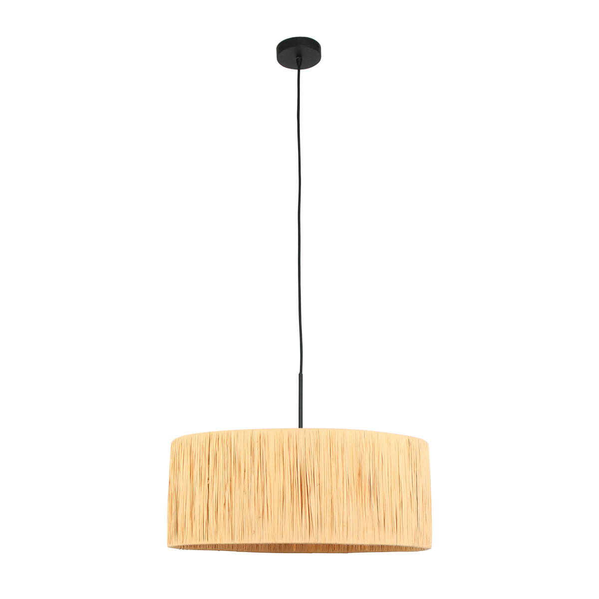zwarte-hanglamp-met-ronde-houtkleurige-kap-hanglamp-steinhauer-sparkled-light-naturel-en-zwart-3754zw