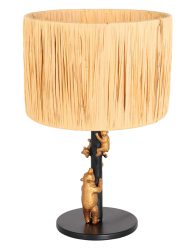 zwarte-tafellamp-met-dierendetails-tafellamp-steinhauer-animaux-naturel-en-zwart-3714zw