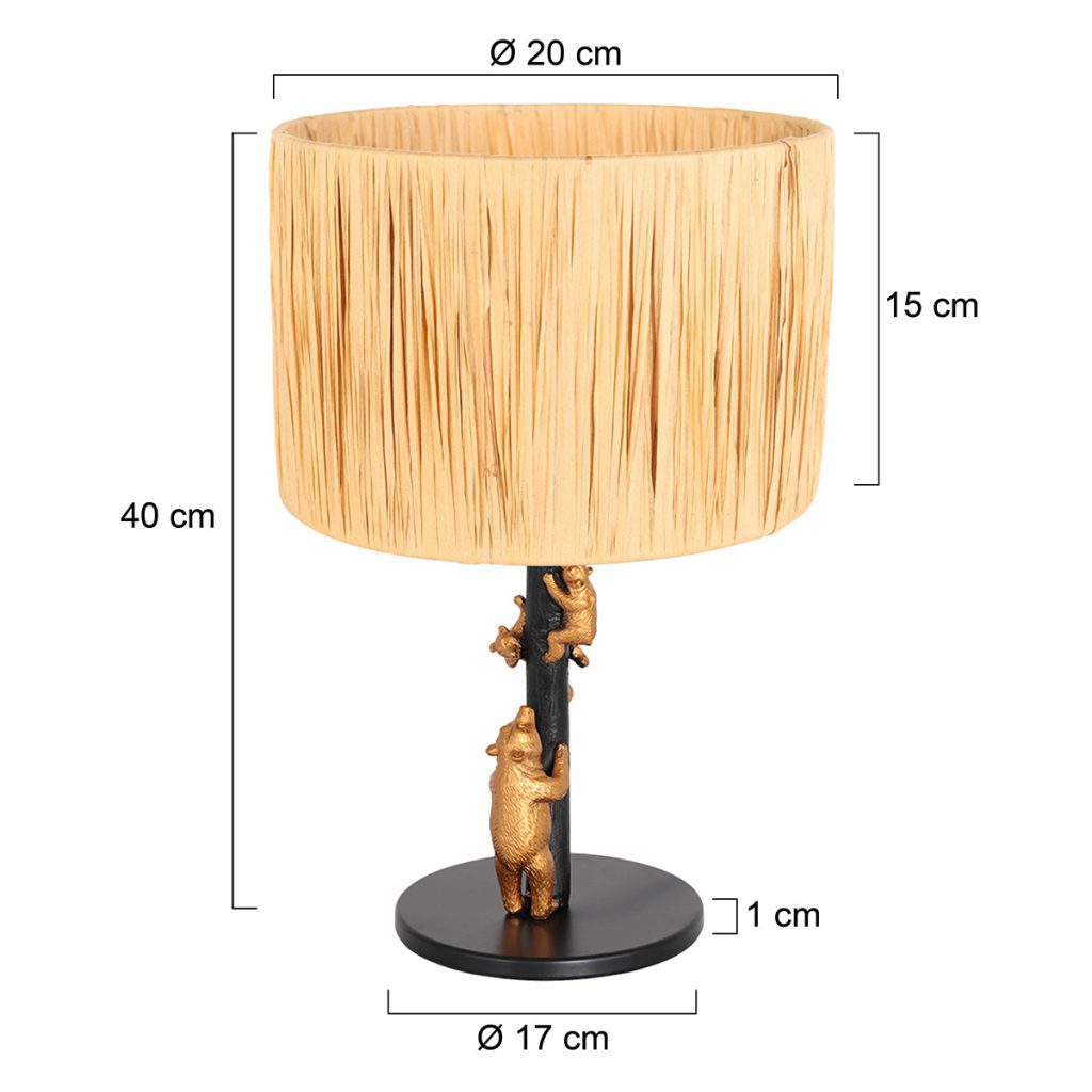 annelighting-tafellamp-animaux-zwart-grasmetaal-ø20cm-e27-3714zw-1
