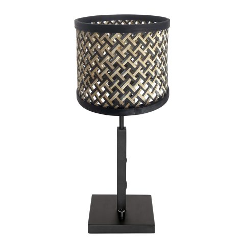 zwarte-tafellamp-met-moderne-patroonkap-tafellamp-steinhauer-stang-naturel-en-zwart-3707zw