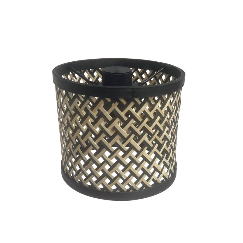 steinhauer-tafellamp-stang-zwart-linnenmetaal-ø20cm-e27-3707zw-1