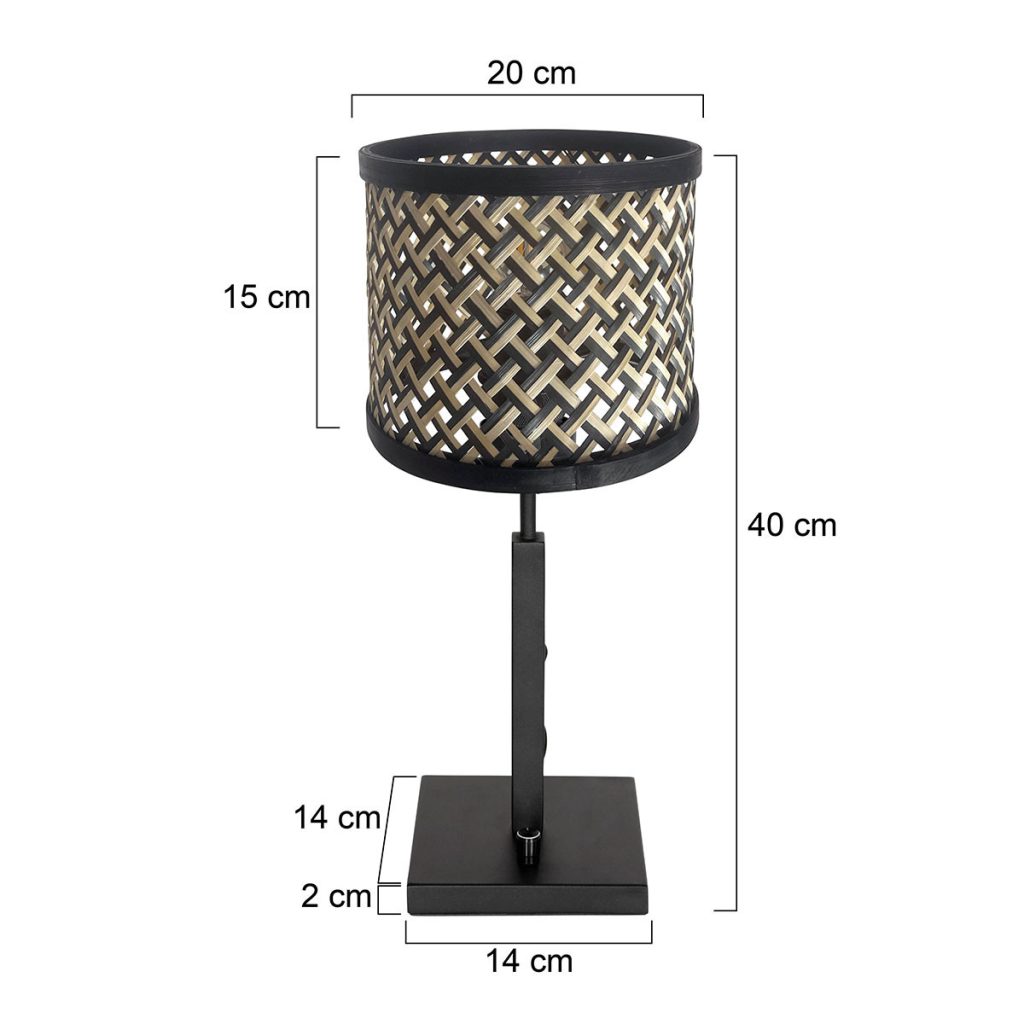 Zwarte Tafellamp met Moderne Patroonkap Steinhauer Stang - Afbeelding 7