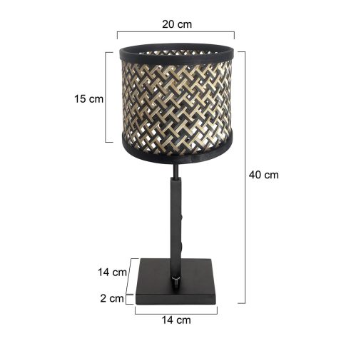 zwarte-tafellamp-met-moderne-patroonkap-tafellamp-steinhauer-stang-naturel-en-zwart-3707zw-6