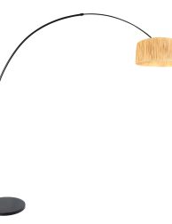zwarte-vloerlamp-met-boog-en-ronde-kap-vloerlamp-steinhauer-sparkled-light-naturel-en-zwart-3789zw-1