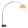 zwarte-vloerlamp-met-boog-en-ronde-kap-vloerlamp-steinhauer-sparkled-light-naturel-en-zwart-3789zw