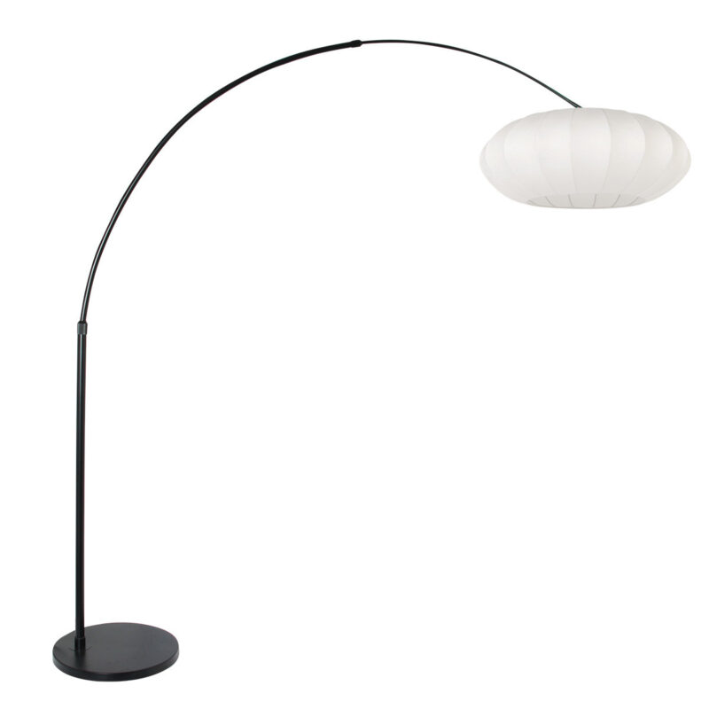 steinhauer-vloerlamp-sparkledlight-zwart-metaaltextiel-booglamp-e27-3807zw-1