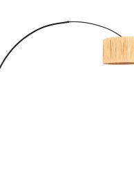 zwarte-wandlamp-met-houtkleurige-kap-wandlamp-steinhauer-sparkled-light-mat-zwart
