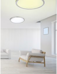 white 3d interior design with panoramic windows