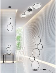 Modern white living room interior 3d rendering image.A blank wal