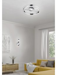 Interior design of modern scandinavian apartment, living room 3d