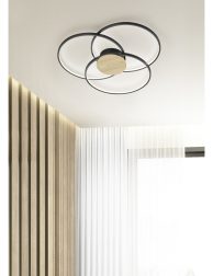 Living room modern minimal style with built-in wall decorate and