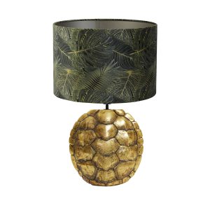 Schildpad tafellamp met zwarte kap Light & Living Turtle