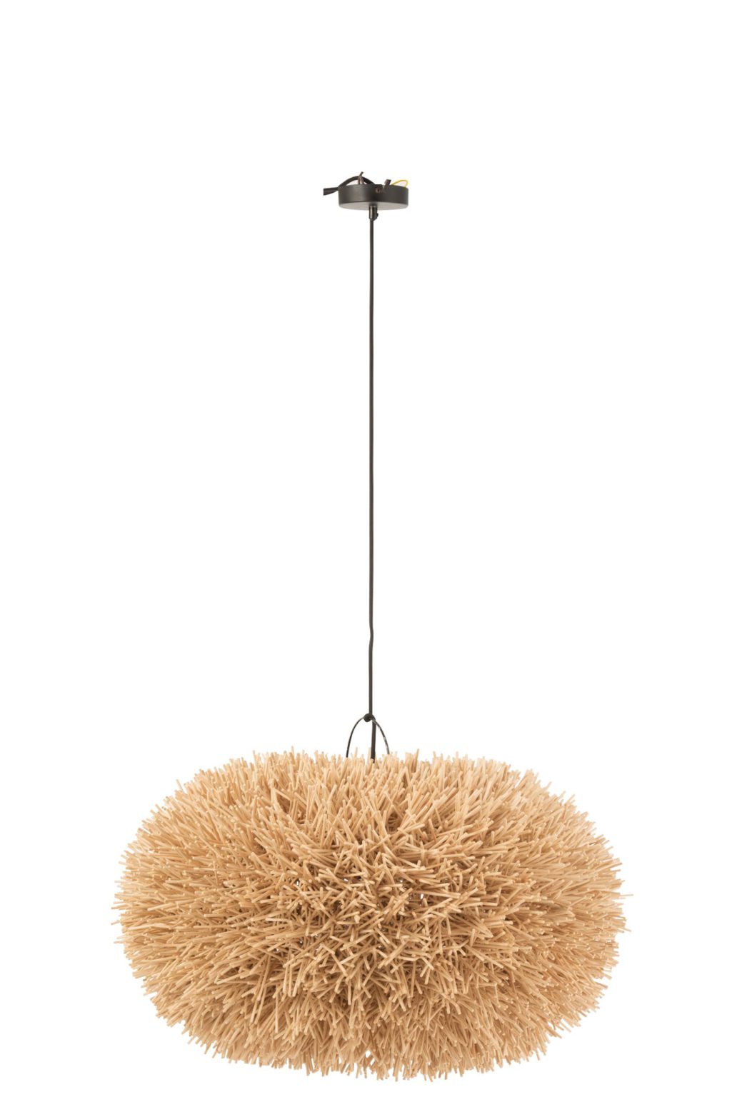 Natuurlijke ronde beige hanglamp Jolipa Sharon - Afbeelding 2