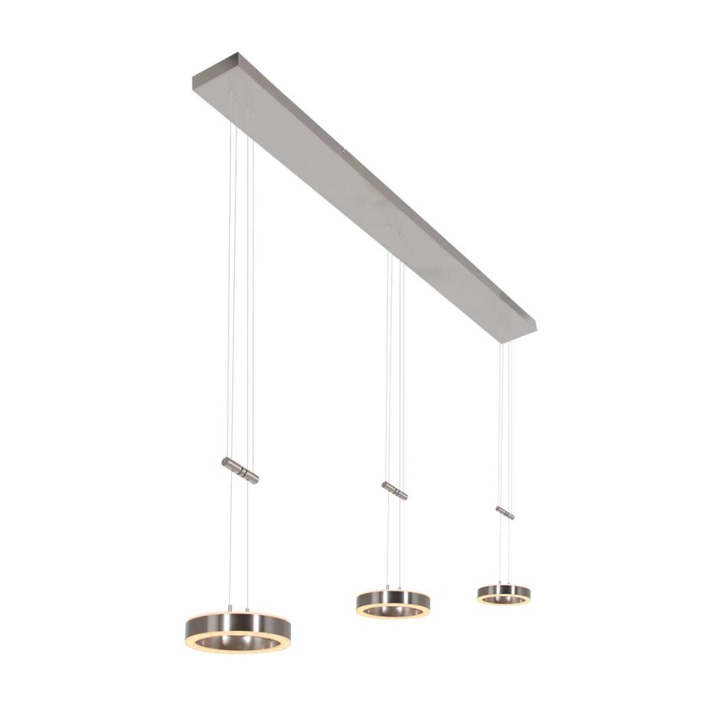 3-lichts hanglamp staal Steinhauer Piola - Afbeelding 9