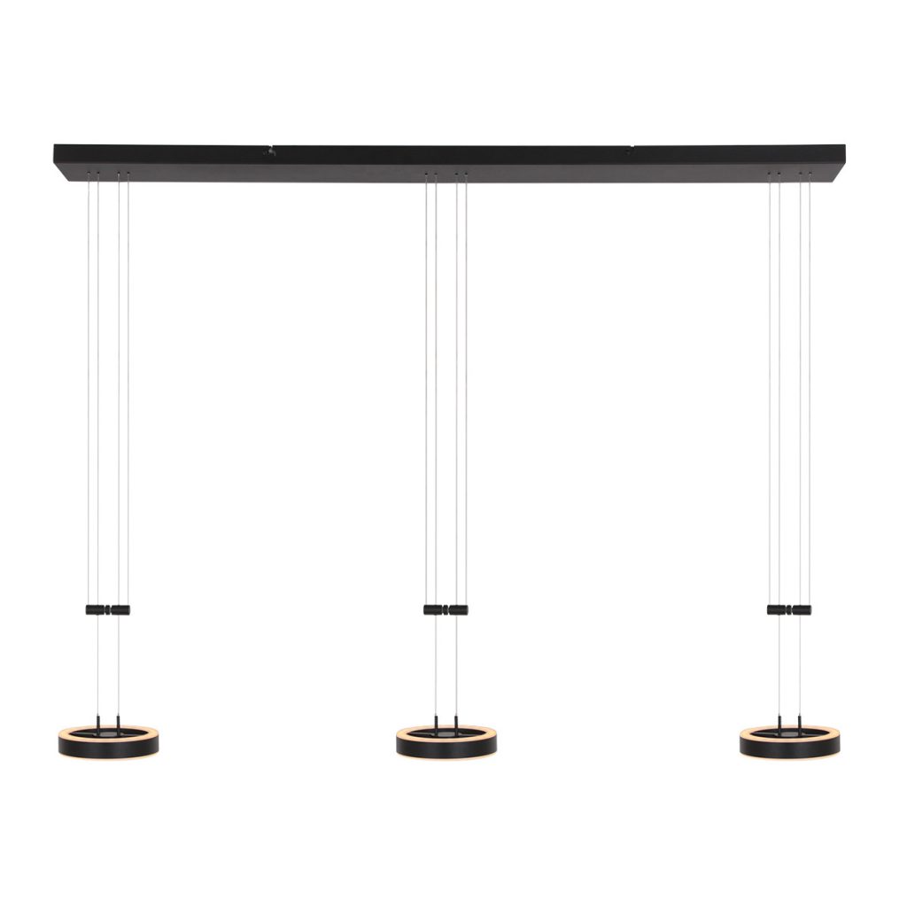 3-lichts hanglamp zwart Steinhauer Piola - Afbeelding 14