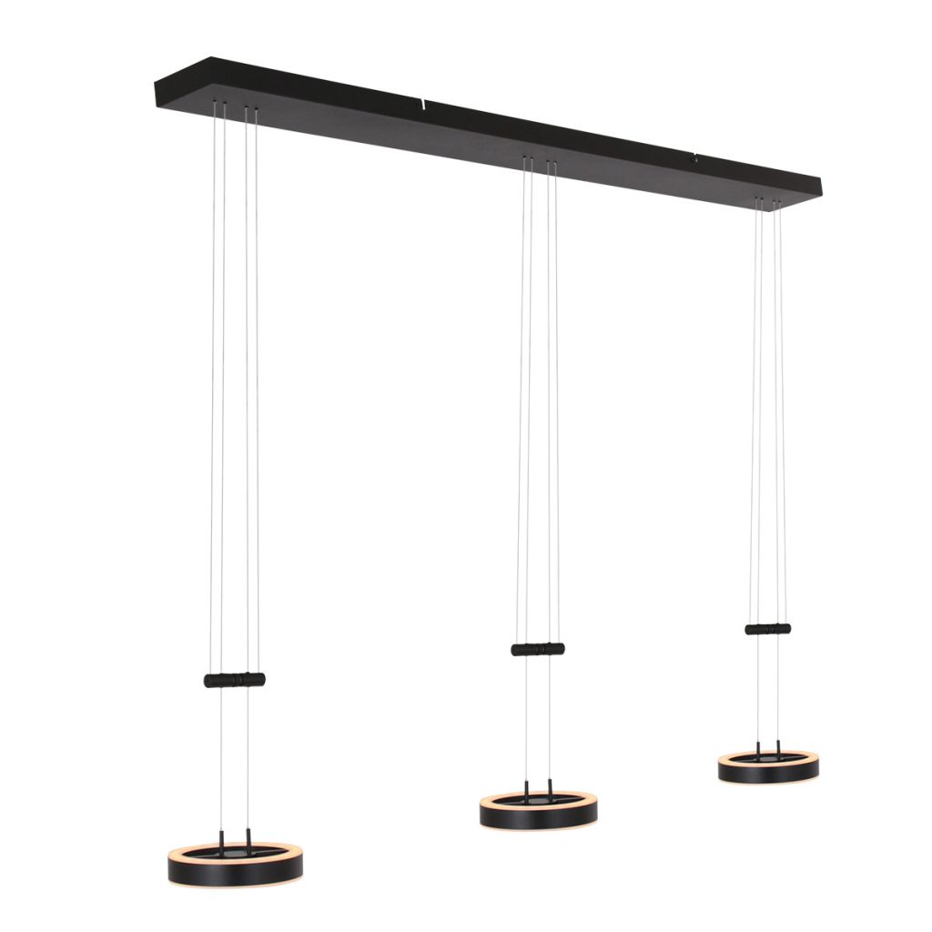 3-lichts hanglamp zwart Steinhauer Piola - Afbeelding 10