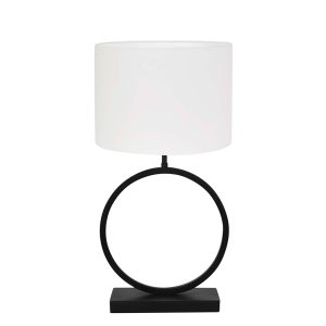 Tafellamp rond met witte kap Light & Living Liva