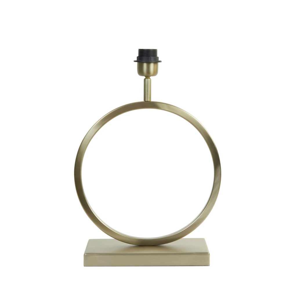 Gouden ronde tafellamp met witte kap Light & Living Liva - Afbeelding 2