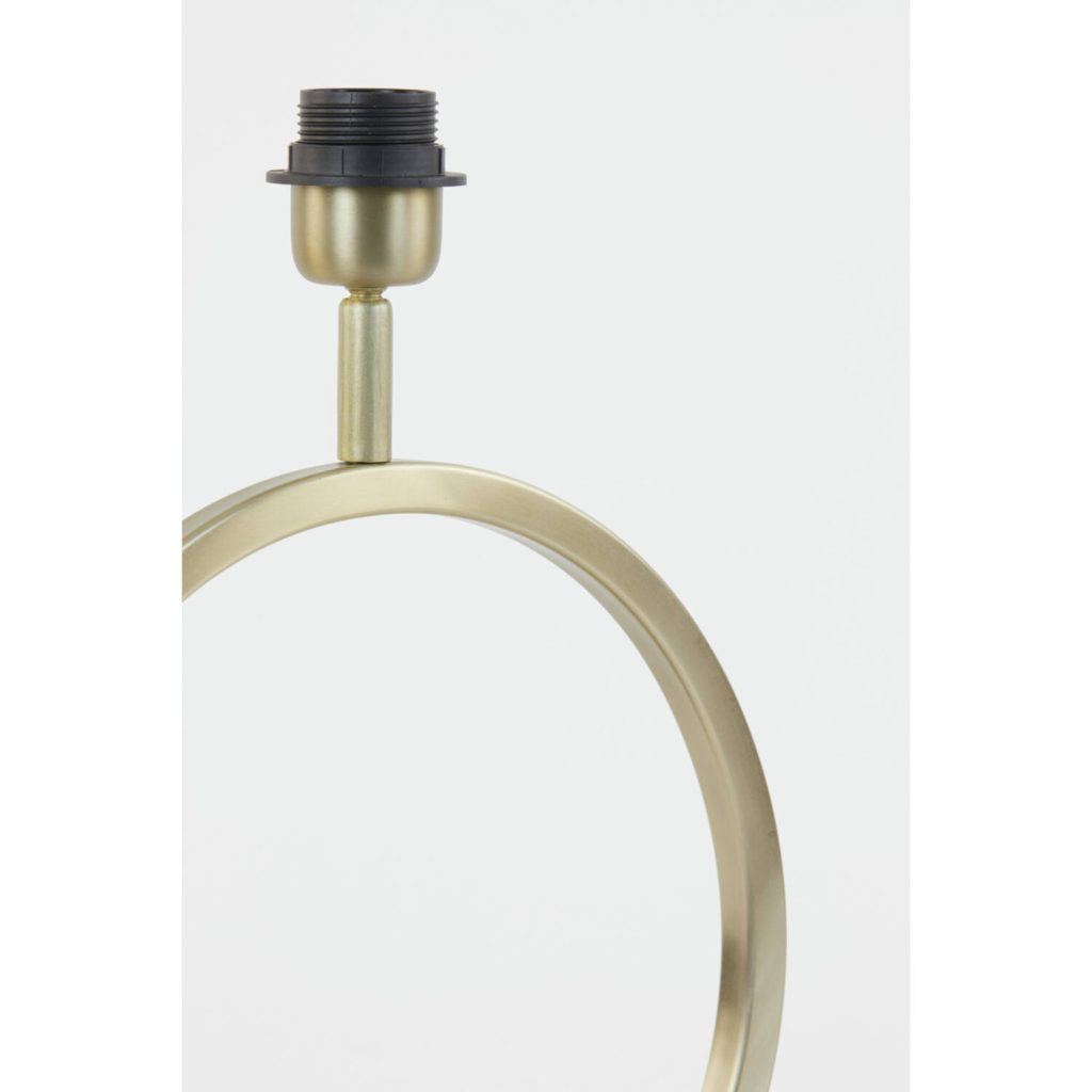 Gouden ronde tafellamp met witte kap Light & Living Liva - Afbeelding 3