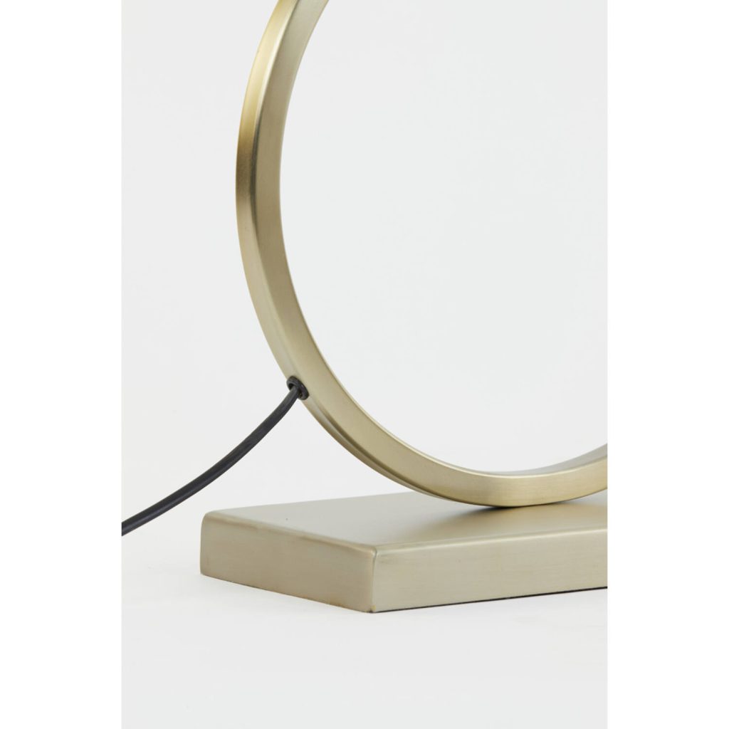 Gouden ronde tafellamp met witte kap Light & Living Liva - Afbeelding 4