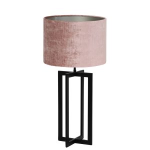 Trendy rechthoekige tafellamp met grijze kap Light & Living Mace