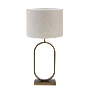 klassieke tafellamp met gouden velours kap Light & Living Jamiri