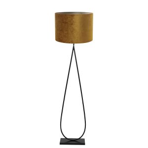 Moderne druppel vloerlamp met gouden kap Light & Living Tamsu