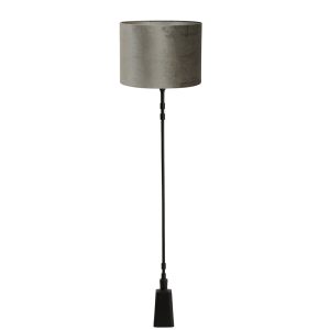 Donkere vloerlamp met grijze kap Light & Living Donah