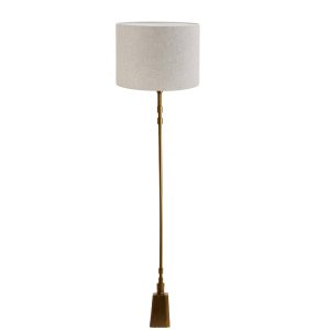 klassieke vloerlamp met grijze stoffen kap Light & Living Donah